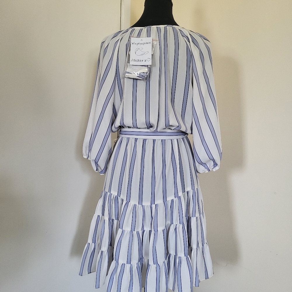 GABBY SKYE Striped Blue and White Dress - Picture 5 of 14